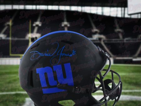 Daniel Jones New York Giants Autographed Eclipse Alternate Speed Helmet - Blue Signature Discount