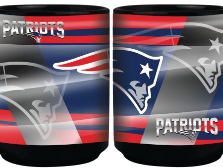 New England Patriots 11oz. Shadow Sublimated Coffee Mug - Black Fashion