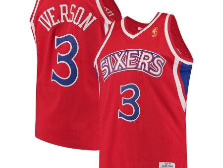 Allen Iverson Philadelphia 76ers Mitchell & Ness 1996-97 Hardwood Classics Swingman Jersey Online now