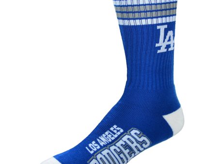 Los Angeles Dodgers Men s 4 Stripe Deuce Socks Cheap