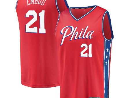 Joel Embiid Philadelphia 76ers Red Replica Jersey Hot on Sale