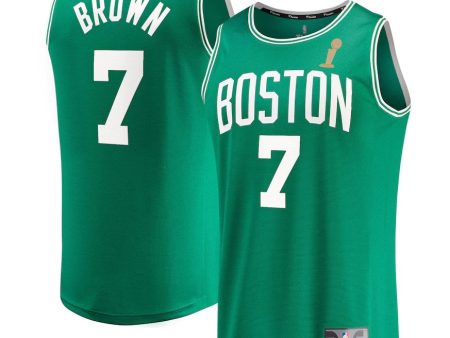 Jaylen Brown Boston Celtics 2024 NBA Finals Champions Fast Break Replica Player Jersey - Kelly Green For Discount