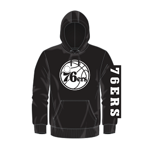 Philadelphia 76ers Black & White Put Me In Coach Hooded Sweatshirt Hot on Sale