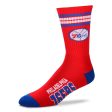 Philadelphia 76ers Men s 4 Stripe Deuce Socks Online