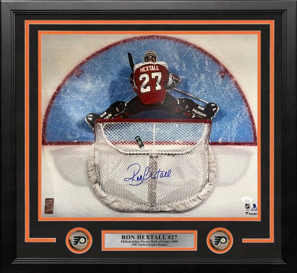 Ron Hextall Above the Crease Philadelphia Flyers Autographed Framed Hockey Photo Sale