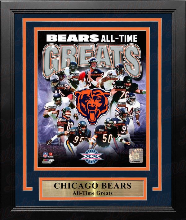 Chicago Bears All-Time Greats 8  x 10  Framed Football Photo Discount