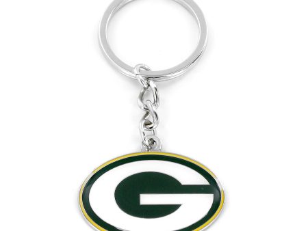 Green Bay Packers Metal Logo Keychain For Sale