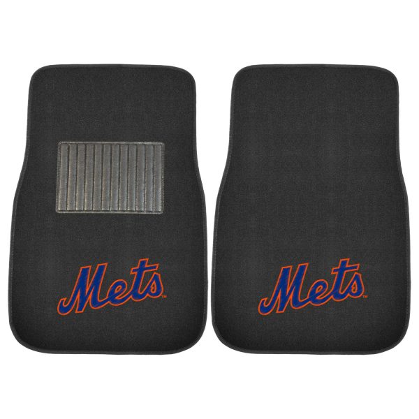 New York Mets MLB Baseball 2 Piece Embroidered Car Mat Set Cheap