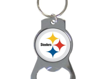 Pittsburgh Steelers Logo Bottle Opener Keychain Supply