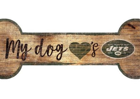 New York Jets Football Dog Bone Wooden Sign Online now