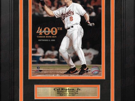 Cal Ripken, Jr. 400th Home Run Baltimore Orioles 8  x 10  Framed Baseball Photo with Engraved Autograph For Discount