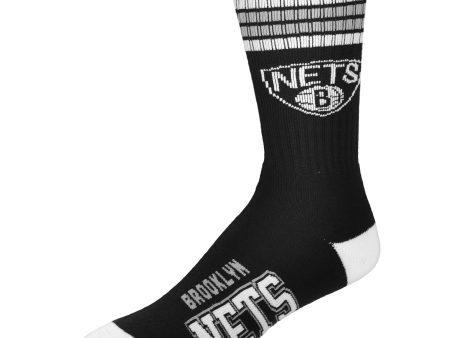 Brooklyn Nets Men s 4 Stripe Deuce Socks Fashion