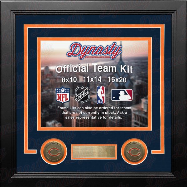 Chicago Bears Custom NFL Football 8x10 Picture Frame Kit (Multiple Colors) For Sale