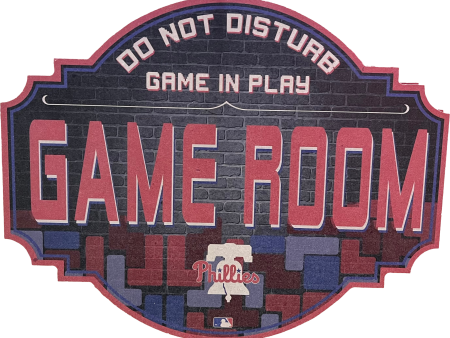 Philadelphia Phillies 12  Game Room Wood Sign Supply