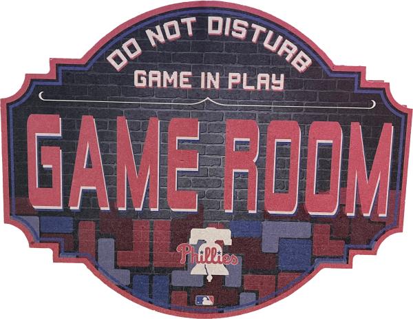 Philadelphia Phillies 12  Game Room Wood Sign Supply