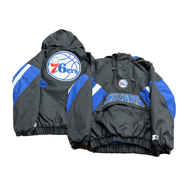 Philadelphia 76ers Throwback Black Starter Jacket Online