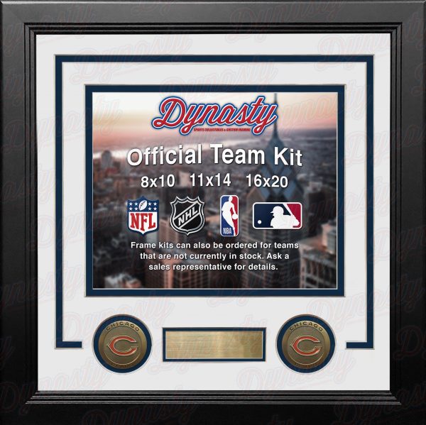 Chicago Bears Custom NFL Football 8x10 Picture Frame Kit (Multiple Colors) For Sale