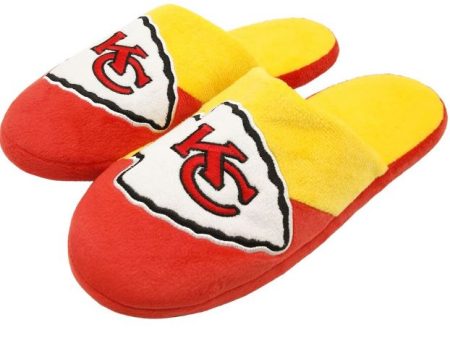 Kansas City Chiefs Colorblock Big Logo Slippers Online Hot Sale