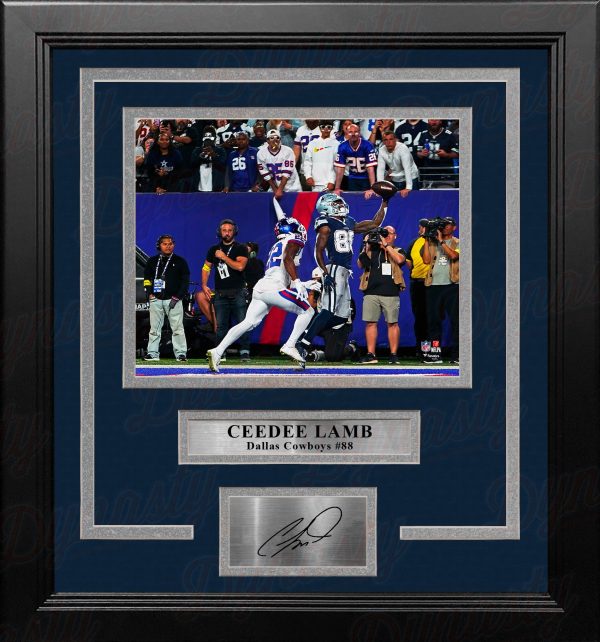 CeeDee Lamb One-Handed Touchdown Dallas Cowboys 8x10 Framed Football Photo with Engraved Autograph Online Hot Sale