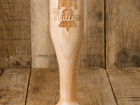 Philadelphia Phillies Wind Up Baseball Wood Wine Mug Sale