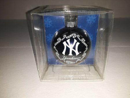 New York Yankees Holiday Glass Ball Ornament on Sale