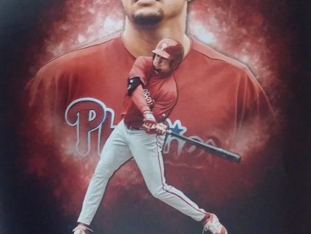 Dylan Cozens Blackout Collage Autographed Philadelphia Phillies 16  x 20  Baseball Photo Discount