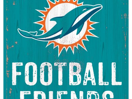 Miami Dolphins Football, Friends, & Family Wood Sign For Cheap