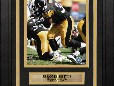 Jerome Bettis in Action Pittsburgh Steelers 8  x 10  Framed Football Photo with Engraved Autograph Online