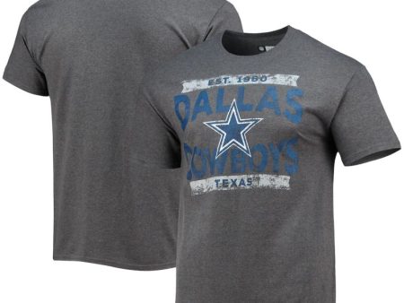 Dallas Cowboys Heroic Play T-Shirt - Heathered Charcoal Fashion