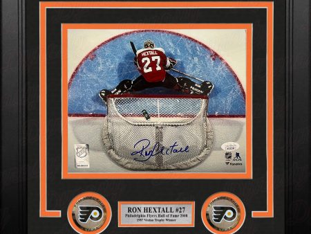 Ron Hextall Above the Crease Philadelphia Flyers Autographed Framed Hockey Photo Sale