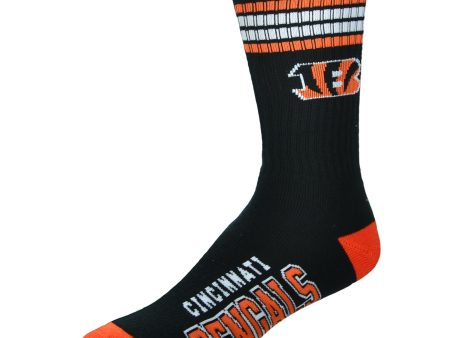 Cincinnati Bengals Men s 4 Stripe Deuce Socks Online