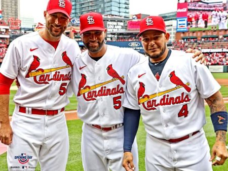 Adam Wainwright, Albert Pujols, & Yadier Molina St. Louis Cardinals 8  x 10  Baseball Photo Supply