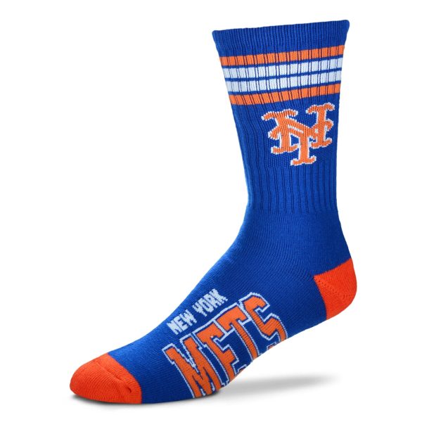 New York Mets Men s 4 Stripe Deuce Socks Supply