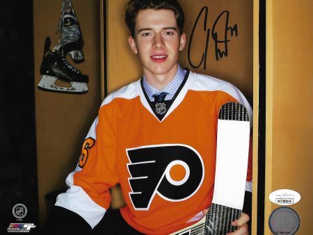 Carter Hart Locker Room Philadelphia Flyers Autographed 8  x 10  Hockey Photo Sale