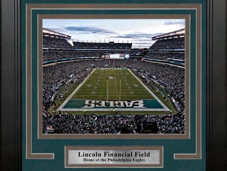 Philadelphia Eagles Lincoln Financial Field End Zone View 8  x 10  Framed Football Stadium Photo on Sale