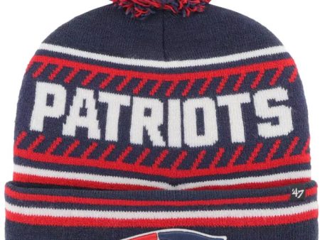 New England Patriots  47 Brand Ice Cap Cuffed Pom Knit Hat Online