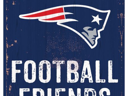 New England Patriots Football, Friends, & Family Wood Sign Online Hot Sale