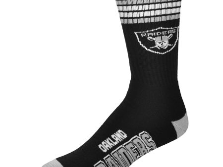 Las Vegas Raiders Men s 4 Stripe Deuce Socks Discount