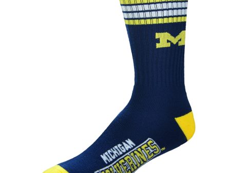 Michigan Wolverines Men s 4 Stripe Deuce Socks For Cheap