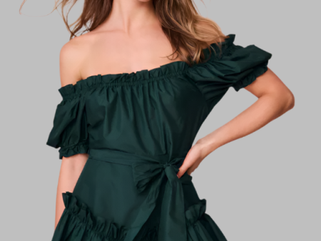 LoveShackFancy Estine Taffeta Mini Dress Online Sale