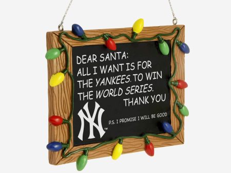 New York Yankees Chalkboard Sign Ornament For Cheap