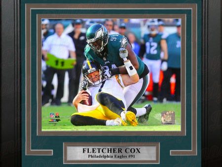 Fletcher Cox Sacks Roethlisberger Philadelphia Eagles 16  x 20  Framed Football Photo Discount