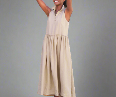 Frank & Eileen Daphne Sleeveless Popover Dress- Biscuit Fashion