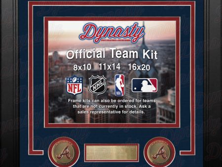 Atlanta Braves Custom MLB Baseball 11x14 Picture Frame Kit (Multiple Colors) Online Sale