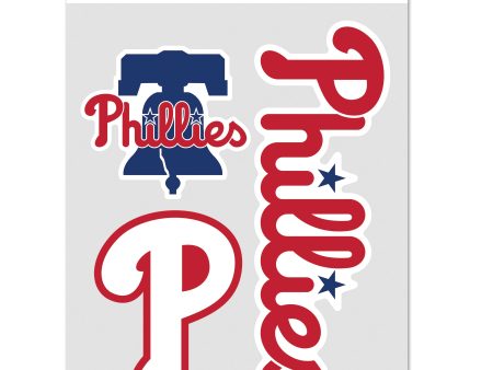 Philadelphia Phillies 3-Piece Fan Multi Use Decal Set Supply