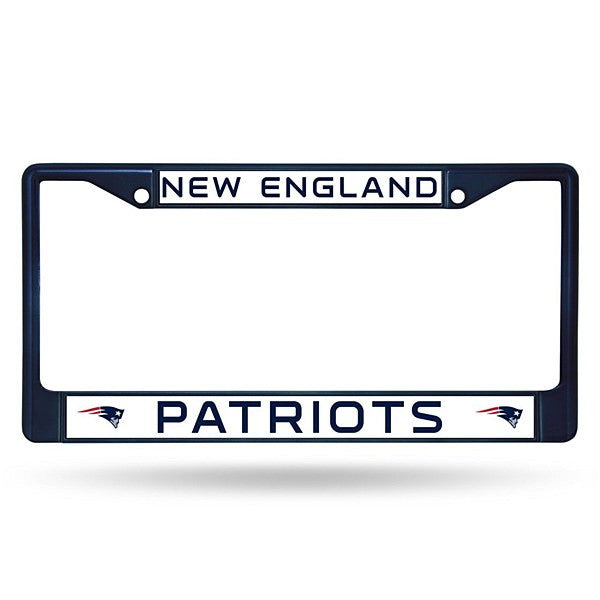 New England Patriots NFL Football Chrome License Plate Frame (Navy Blue) Online