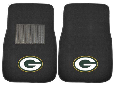 Green Bay Packers 2 Piece Embroidered Car Mat Set For Cheap