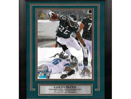 LeSean McCoy Snow Bowl Philadelphia Eagles 8  x 10  Framed Football Photo For Cheap