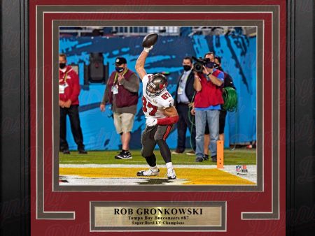 Rob Gronkowski Super Bowl LV Touchdown Spike Tampa Bay Buccaneers 8  x 10  Framed Football Photo Online