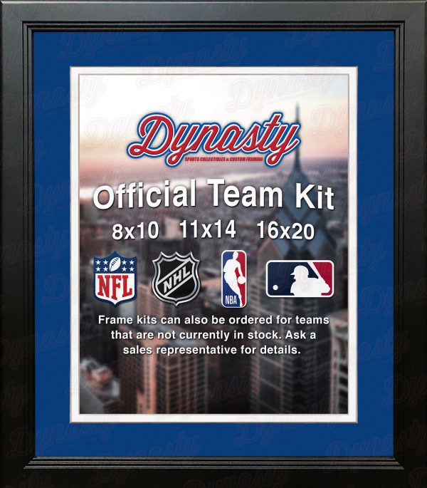 MLB Baseball Photo Picture Frame Kit - Tampa Bay Rays (Blue Matting, White Trim) Online now